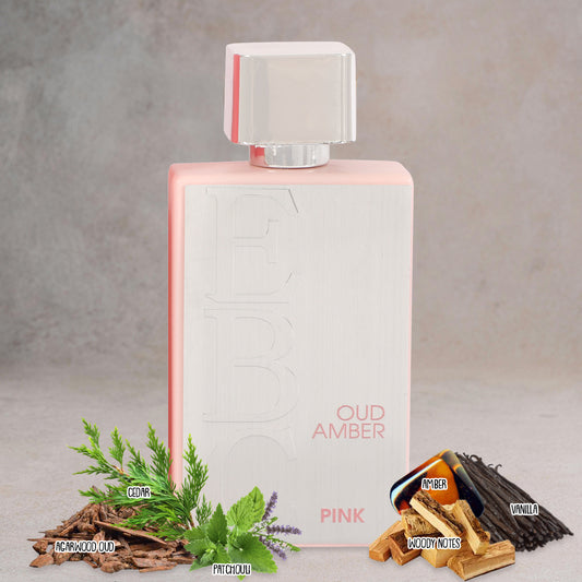 Oud Amber Pink Spray Perfume Eau De Parfum For Women - 100ML/3.4FL.OZ.