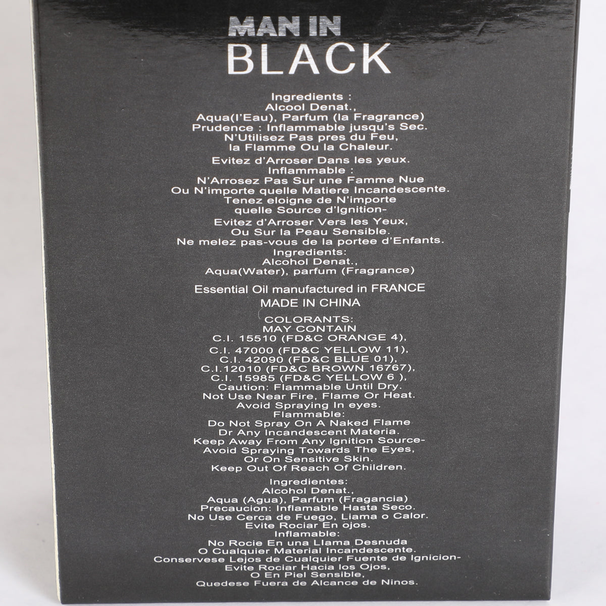 Man In Black Spray Cologne Eau De Parfum For Men - 100ML/3.4 FL.OZ