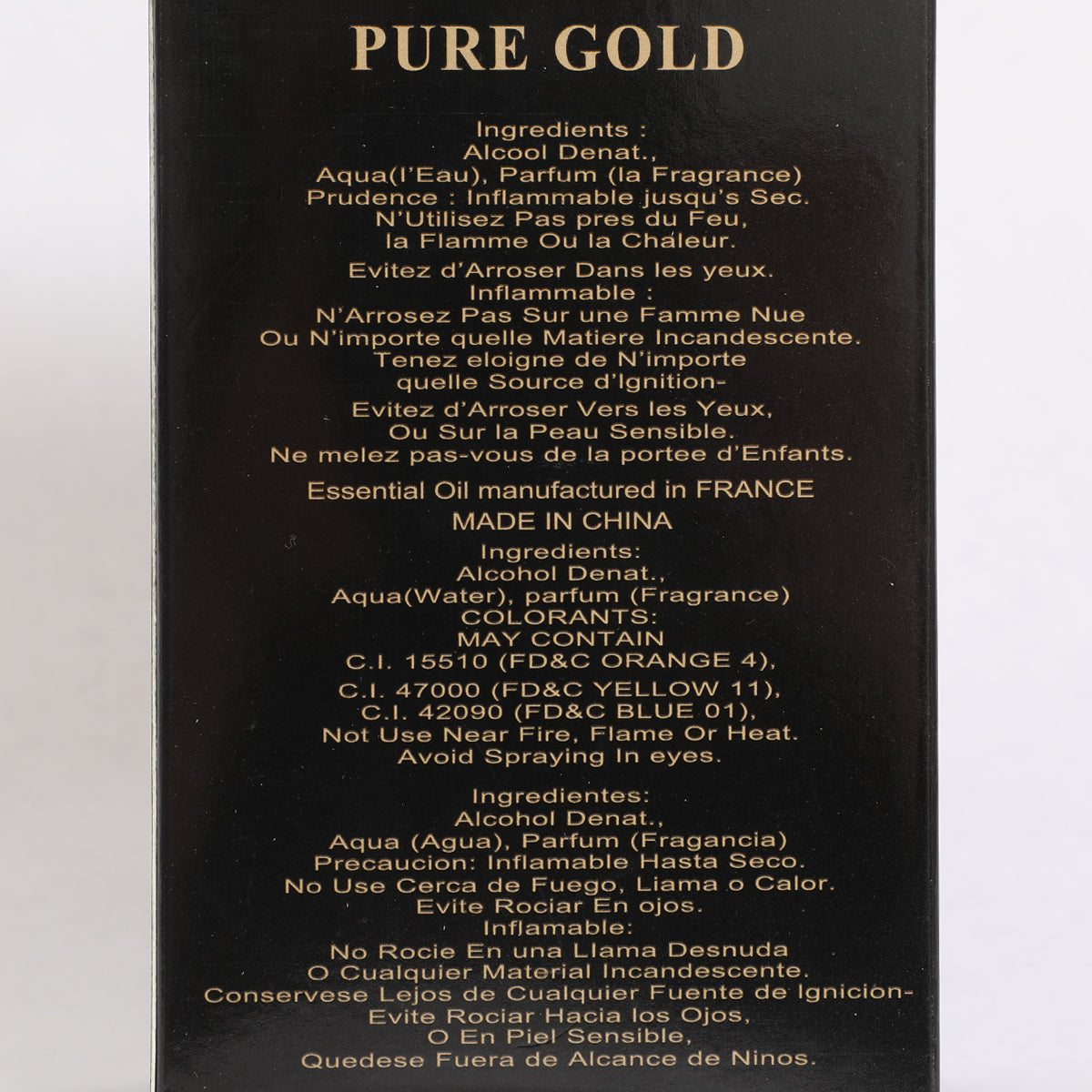 Paris Pure Gold Spray Perfume Eau De Parfum For Women - 80ML/2.72 FL.OZ