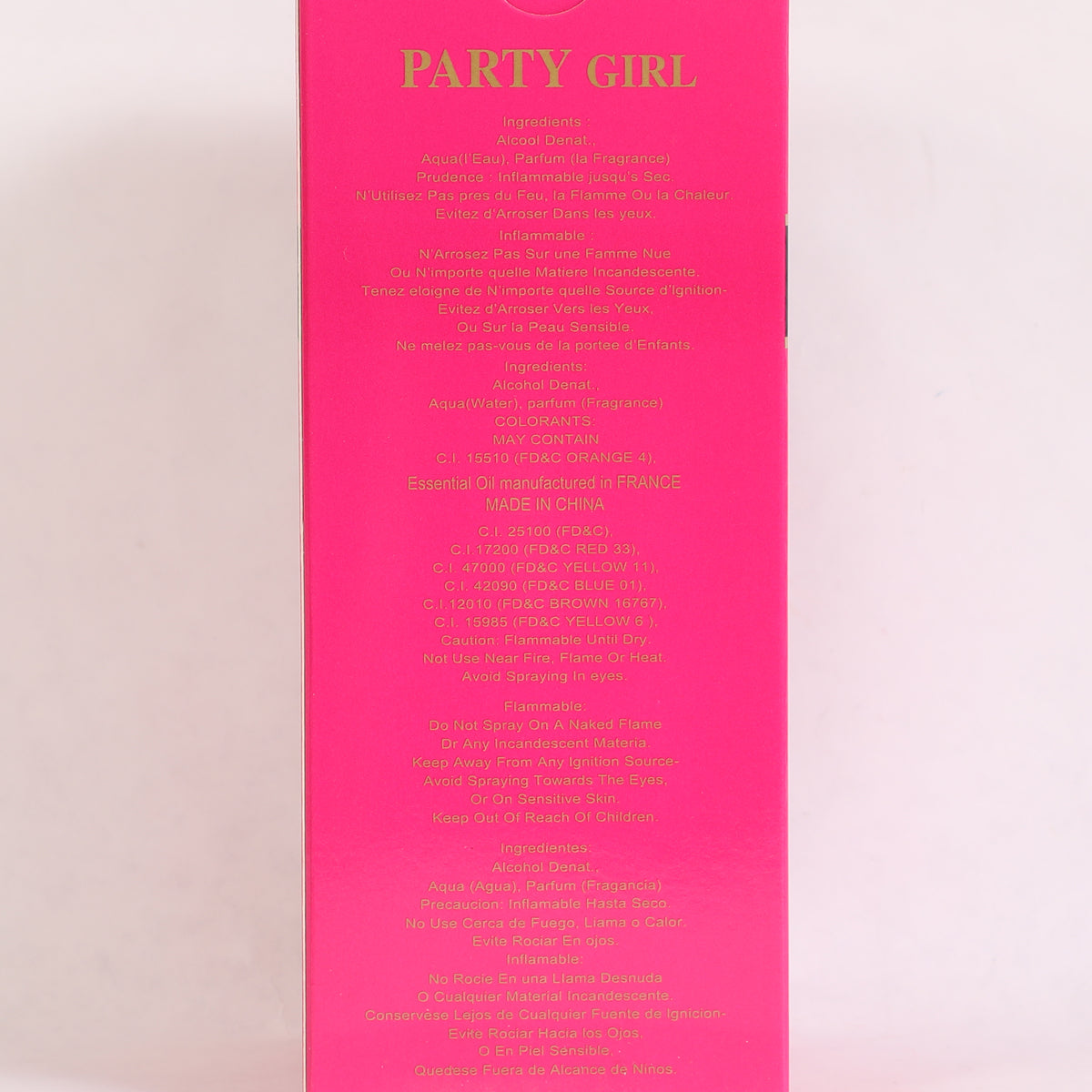 Party Girl Spray Perfume Eau De Parfum For Women - 100ML/3.4FL.OZ.