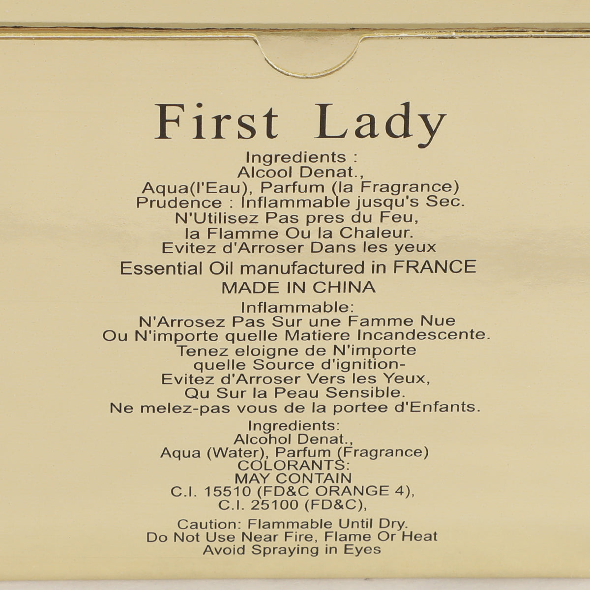 First Lady Spray Perfume Eau De Parfum For Women - 100ML/3.4FL.OZ.