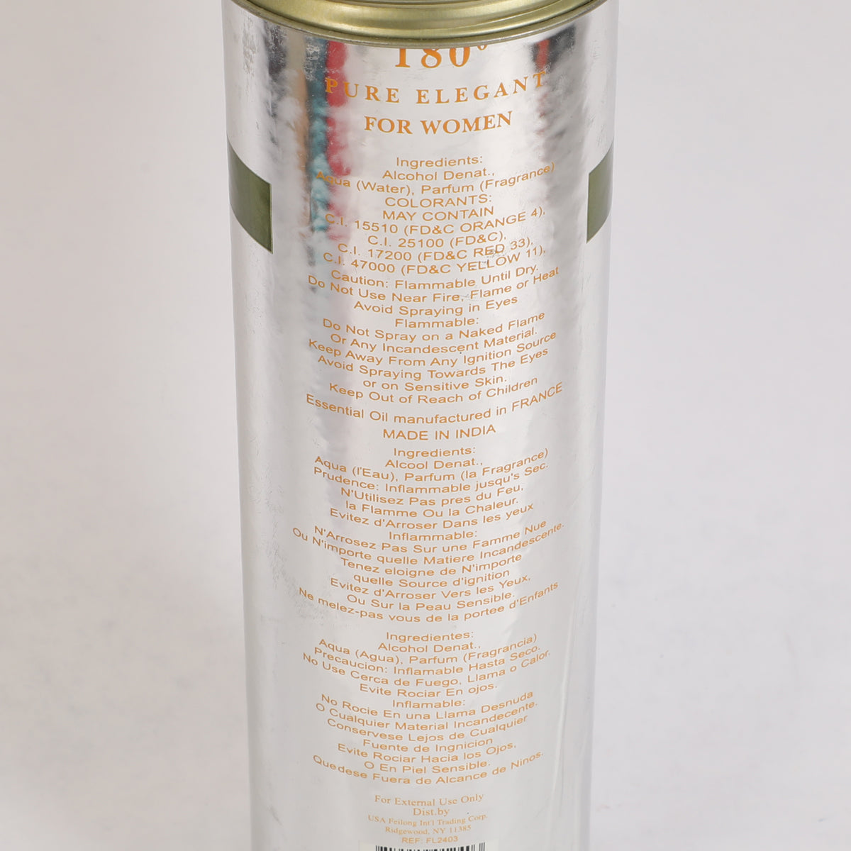 180 Pure Elegant Spray Perfume Eau De Parfum For Women - 100ML/3.4FL.OZ.