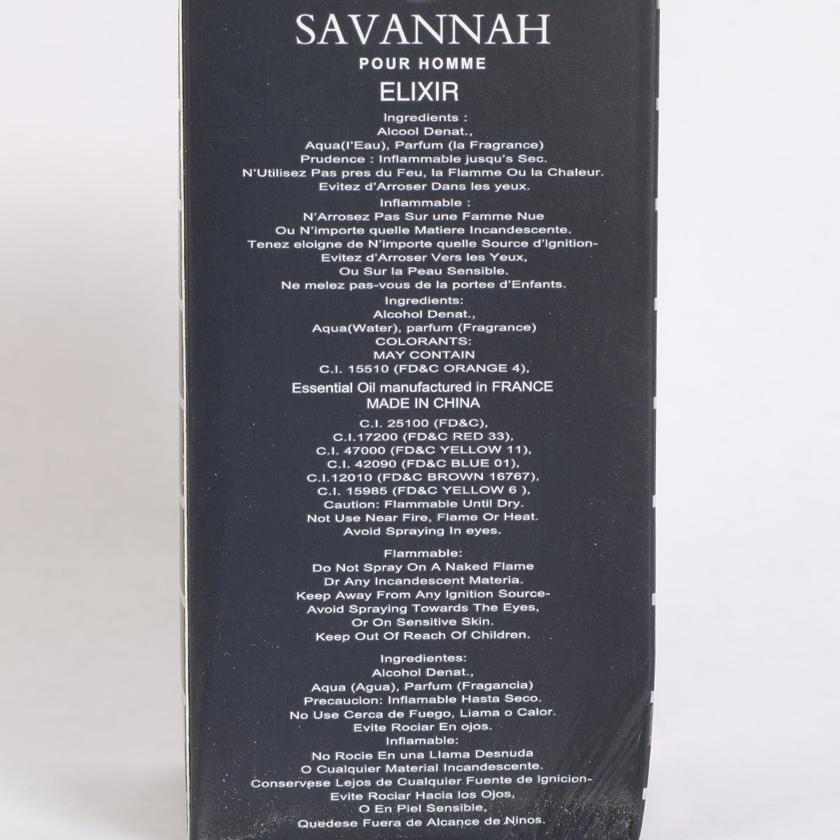 Savannah Pour Homme Elixir Spray Cologne Eau De Parfum For Men - 100ML/3.4 FL.OZ/3PCS