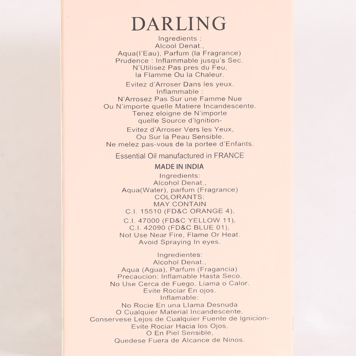 Darling Spray Perfume Eau De Parfum For Women - 100ML/3.4 FL.OZ.