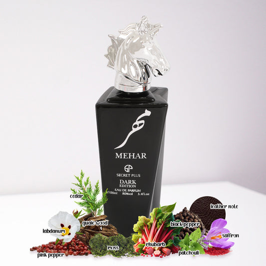 Mehar Dark Edition Spray Perfume Eau De Parfum For Men - 100ML/3.4FL.OZ.