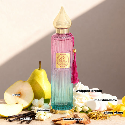 Baraka Strawberry Spray Perfume Eau De Parfum For Women - 100ML/3.4FL.OZ.