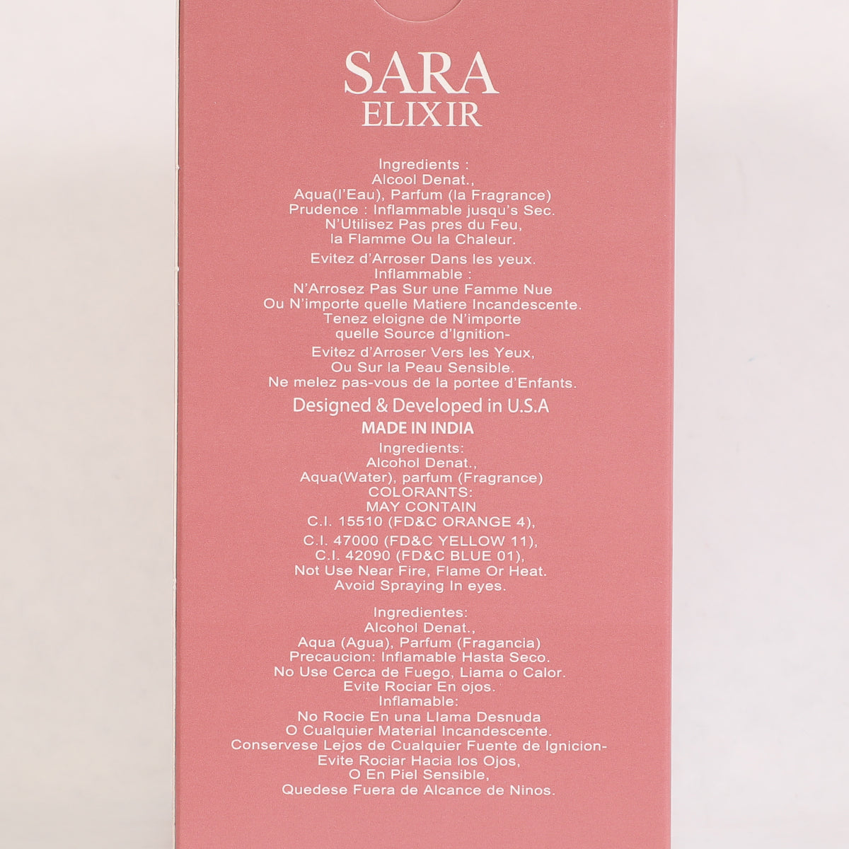 Sara Elixir Spray Perfume Eau De Parfum For Women - 100ML/3.4FL.OZ./3PCS