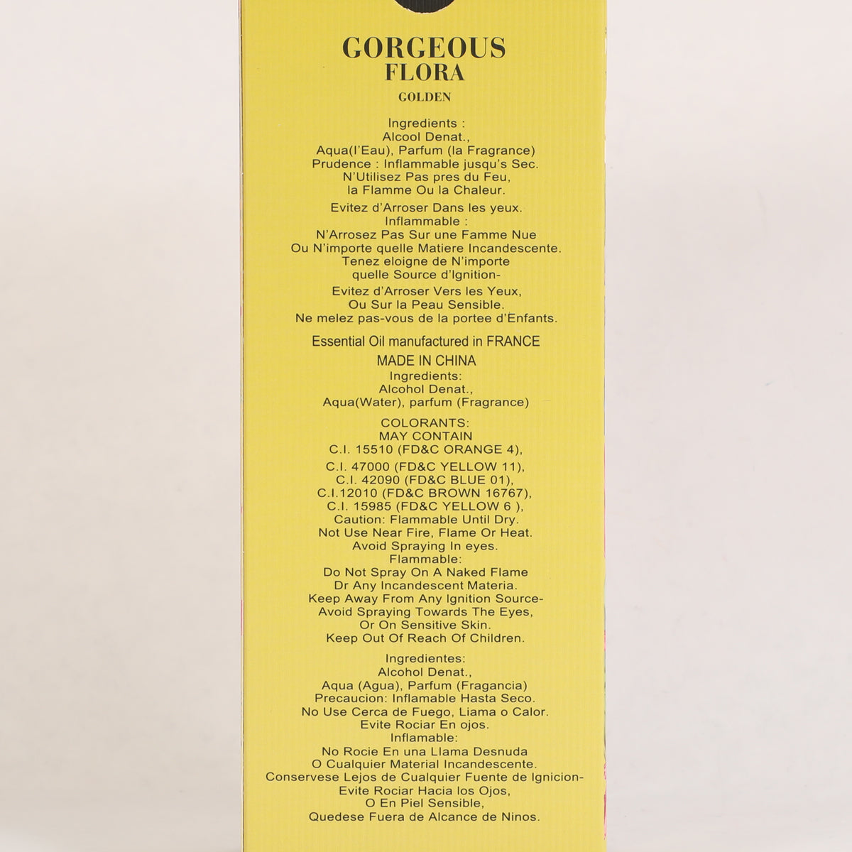 Gorgeous Floral Golden Spray Perfume Eau De Parfum For Women - 100ML/3.4FL.OZ.