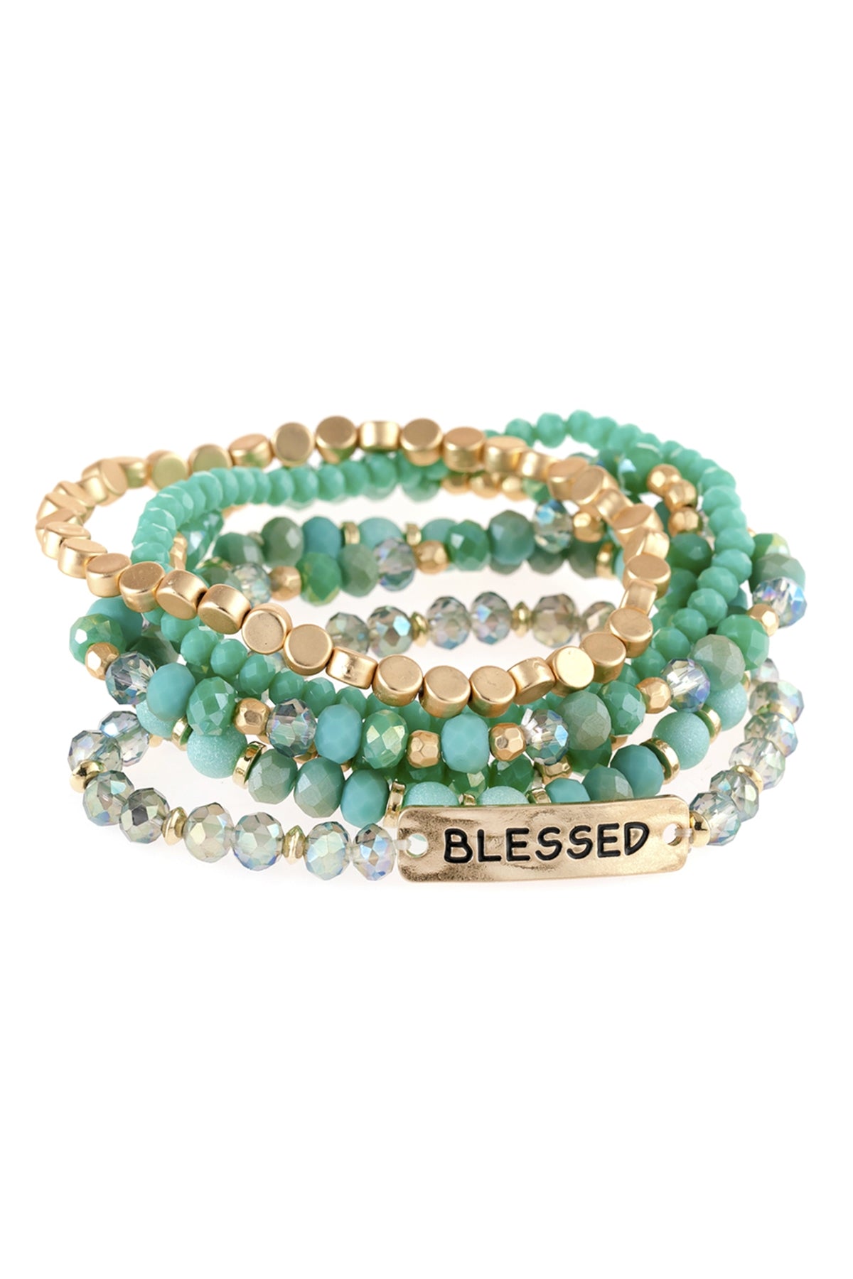 Blessed Charm Mixed Beads Bracelet