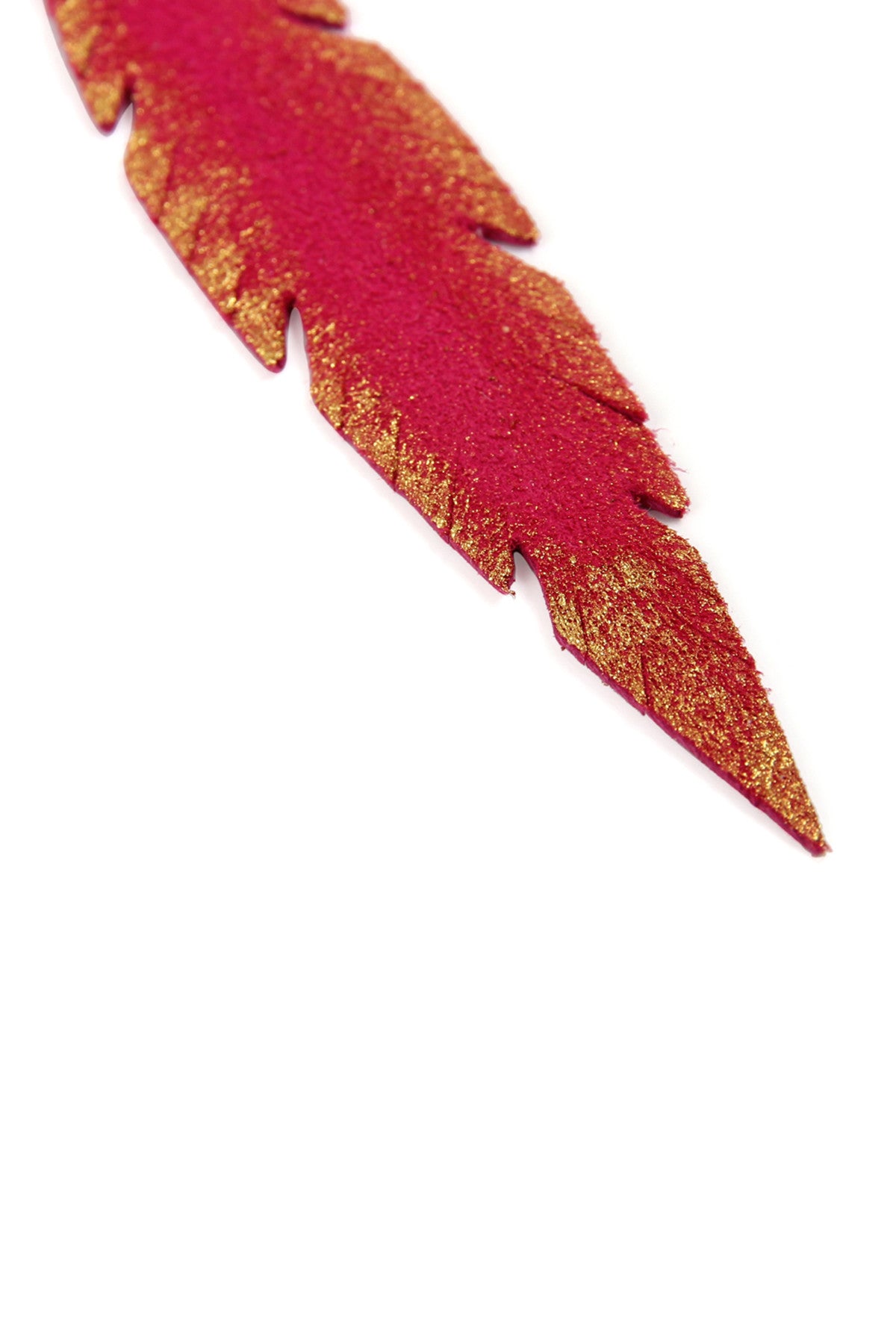 Grunge Feather Shape Leather Earrings