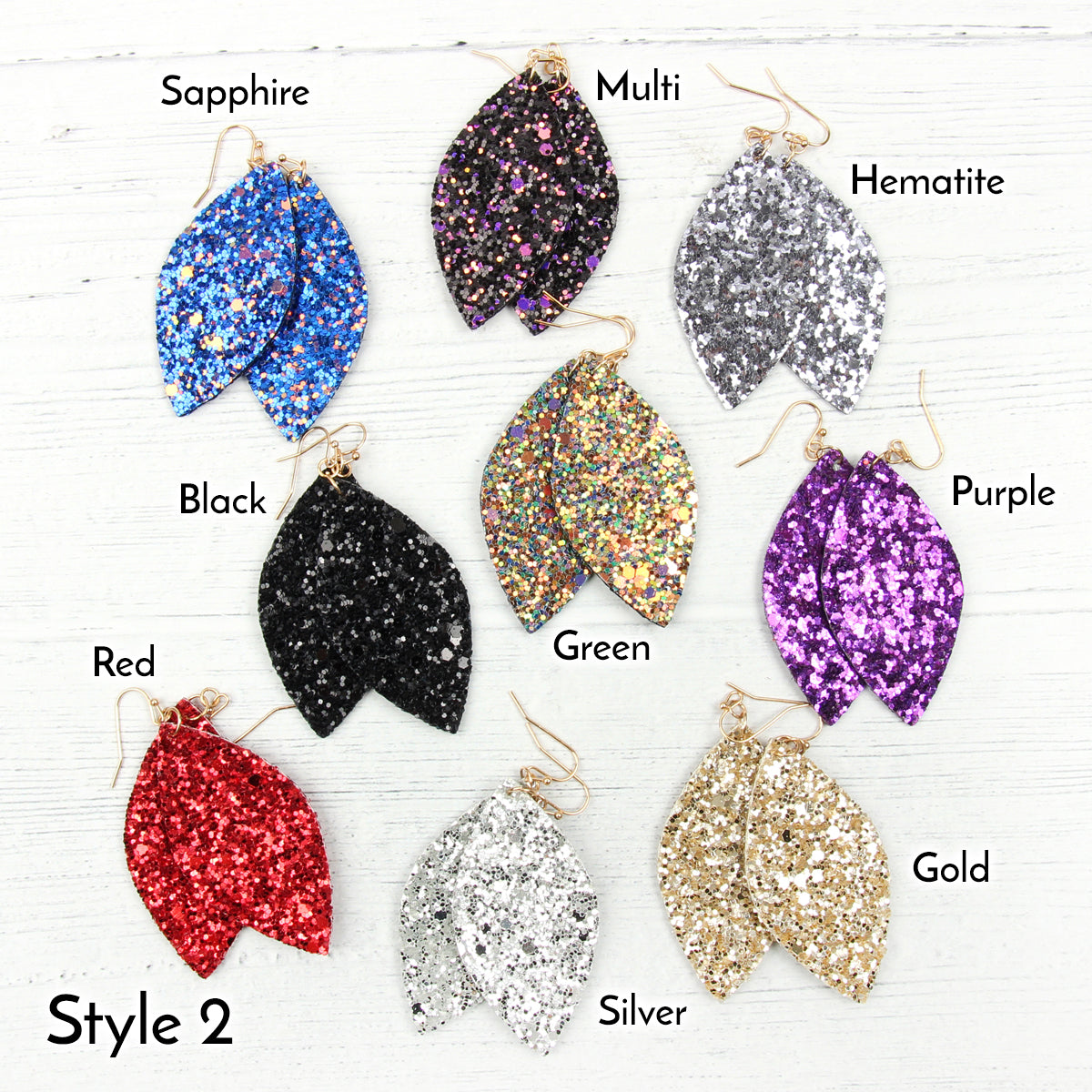 Sequin Marquise Drop Earrings
