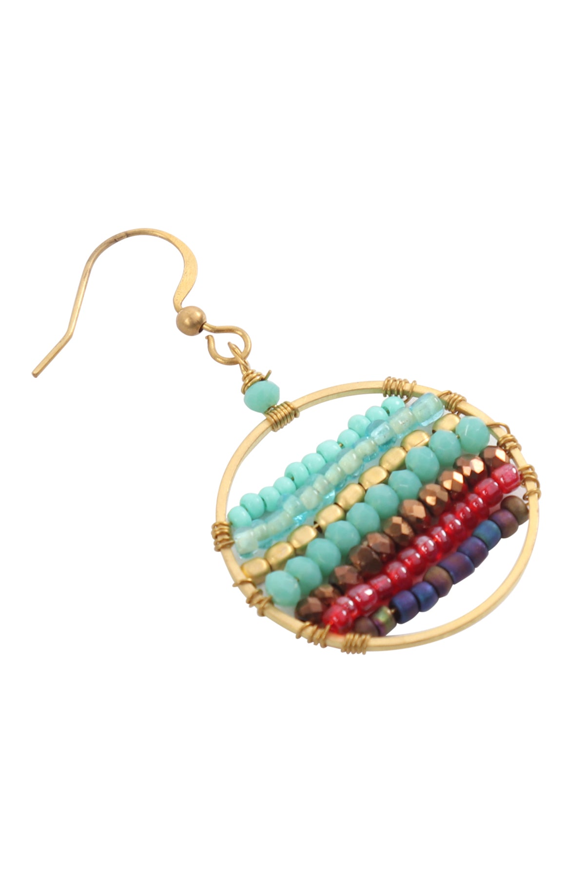 Multicolor Mixed Beads Drop Earrings