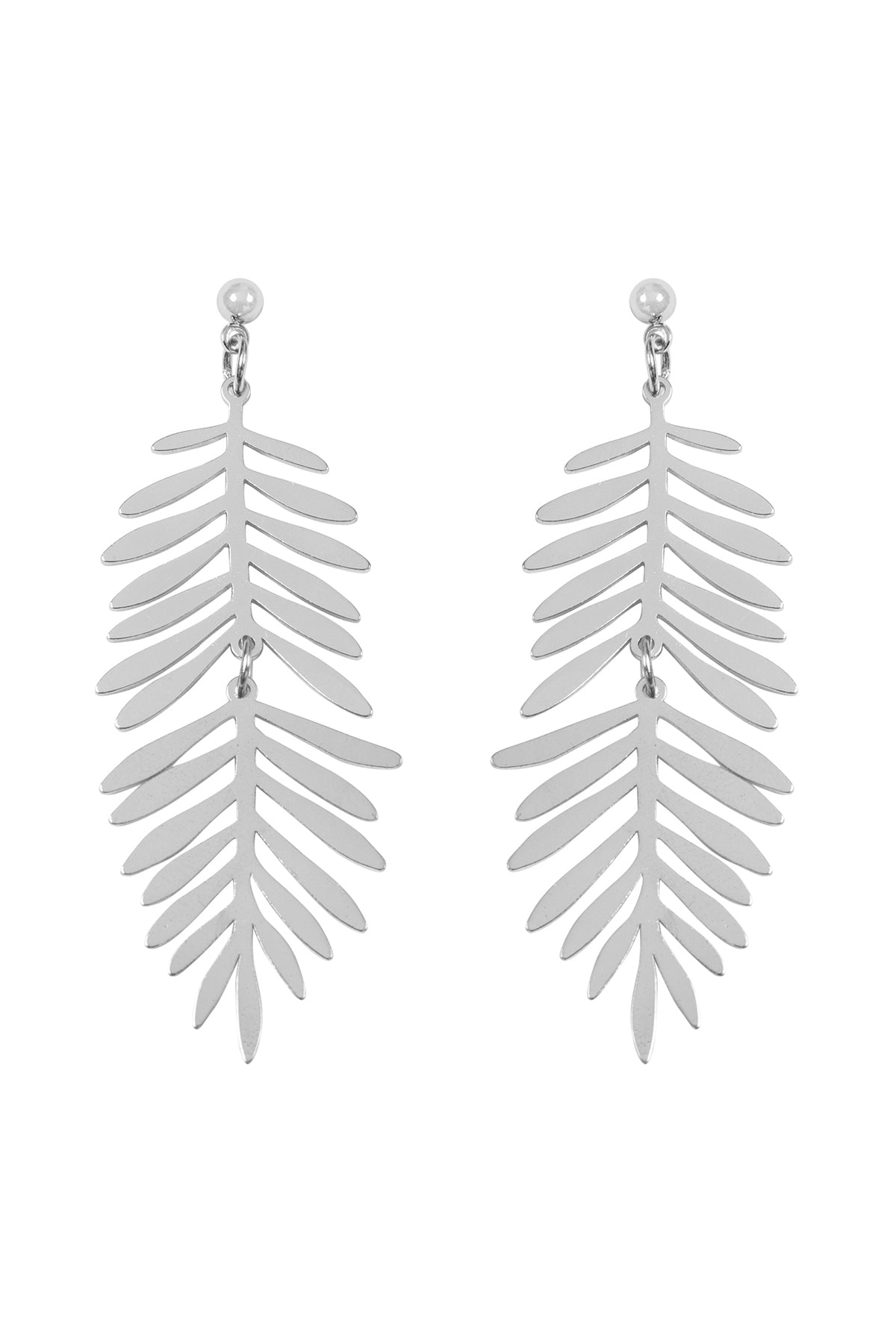 Metal Leaf Dangle Drop Earrings
