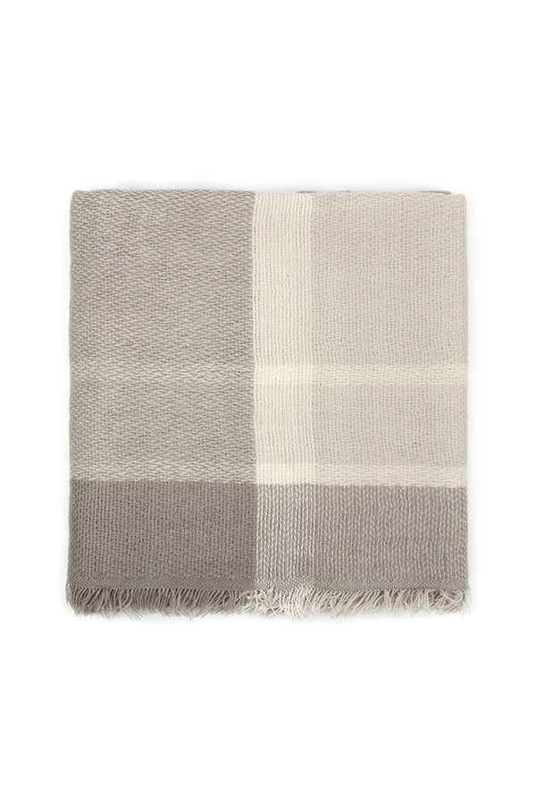Light Gray Blanket Fringe Scarf