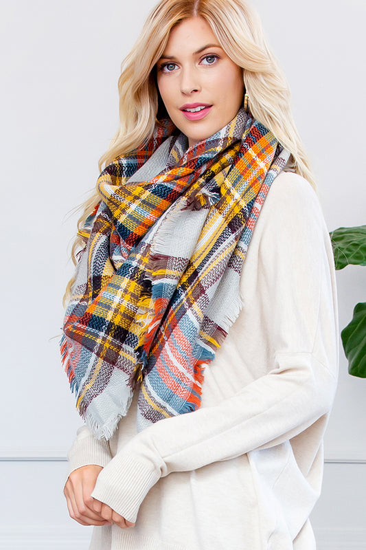 Fringe Blanket Scarf for Winter