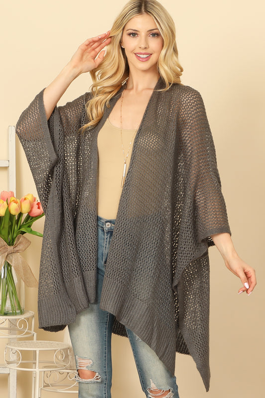 Women's Crochet Mesh Kimono Cardigan for Summer