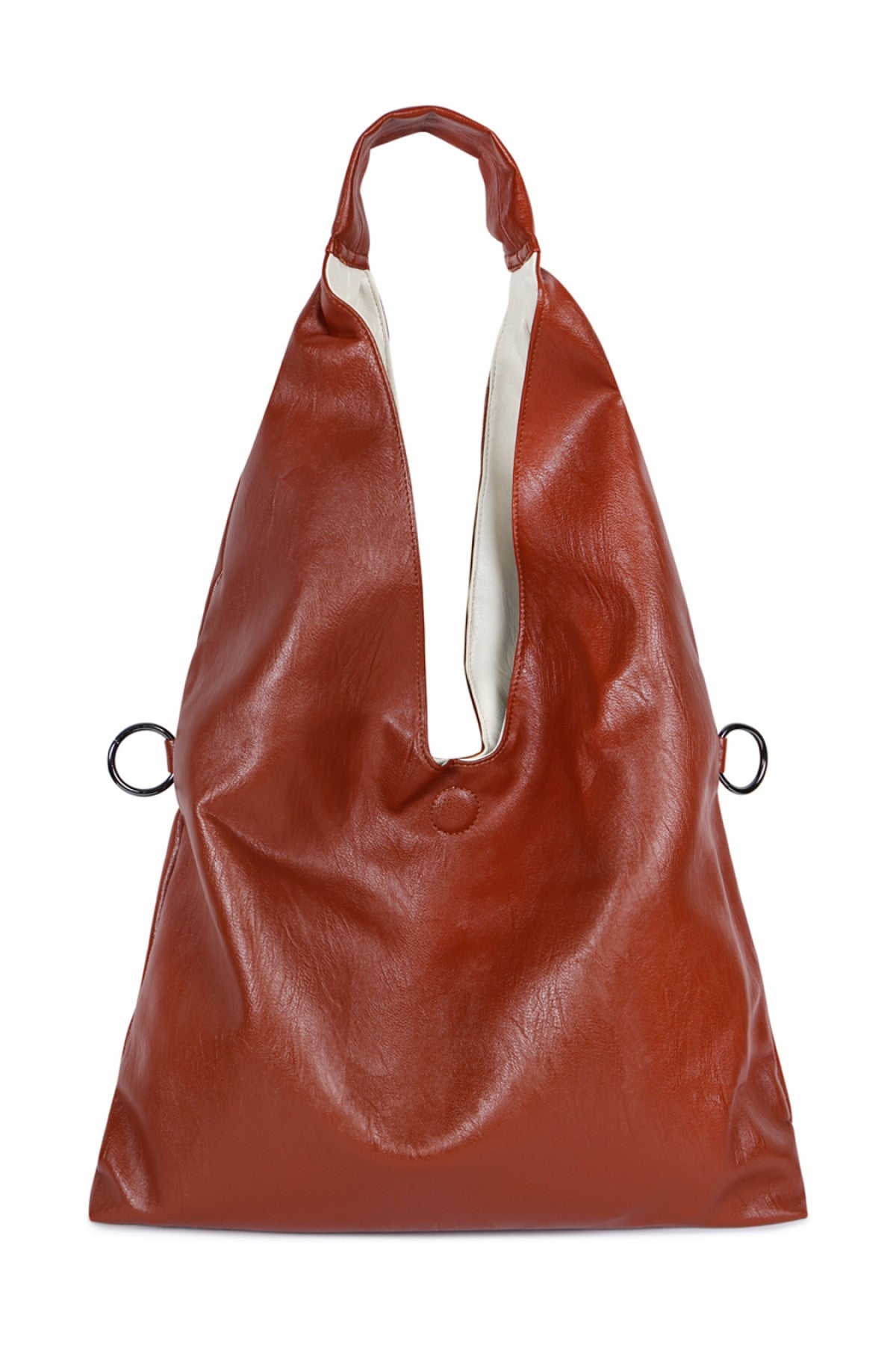 Camel Hobo Leather Bag And Pouch
