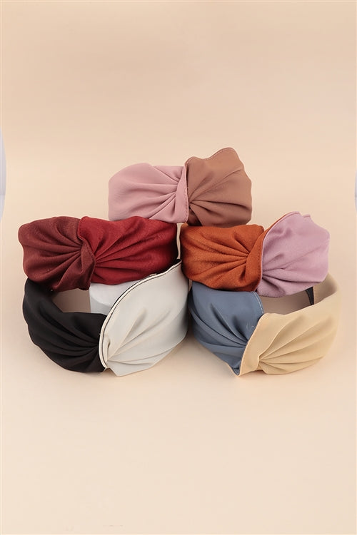 Two Tone Twisted Fabric Headband Hair Accessories / 1PC