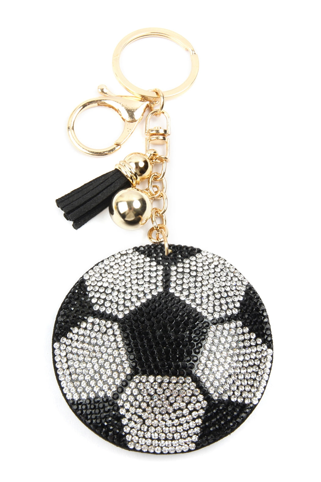 Soccer Sports Rhinestone Keychain