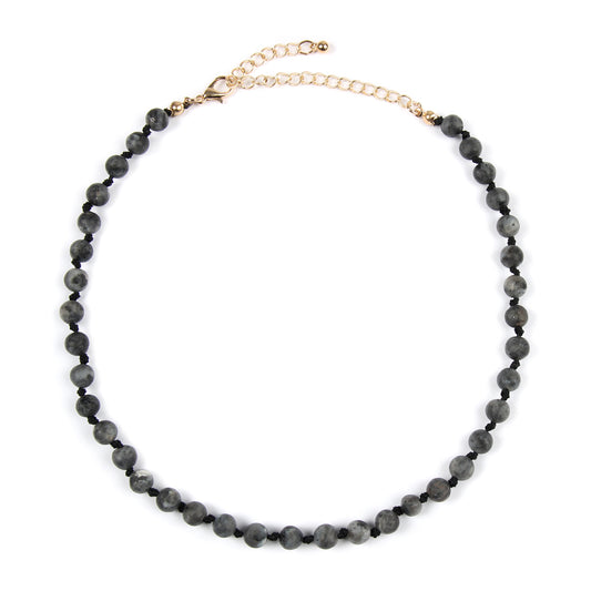 6mm Natural Stone Beads Necklace