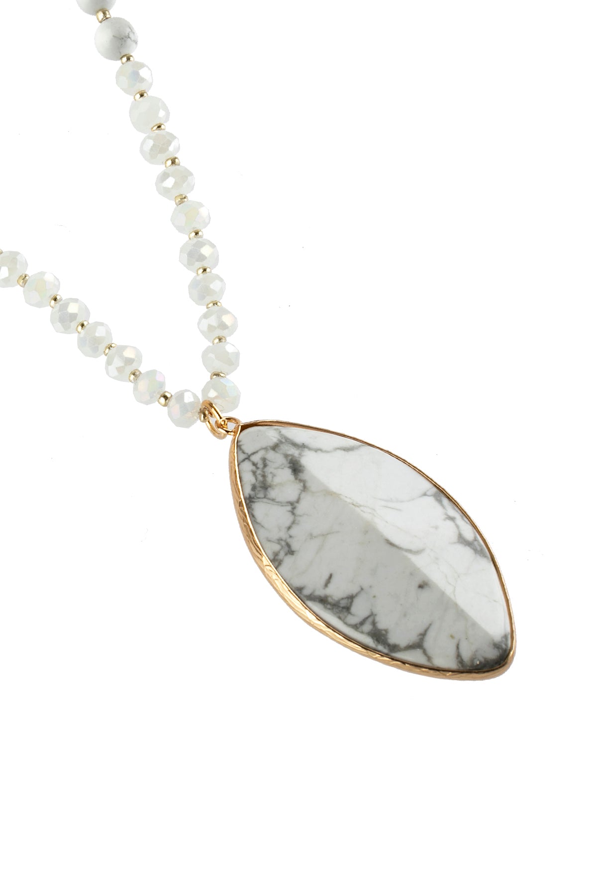 Marquise Stone Pendant Necklace