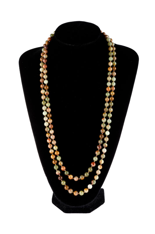 Natural Stone Layered Statement Necklace