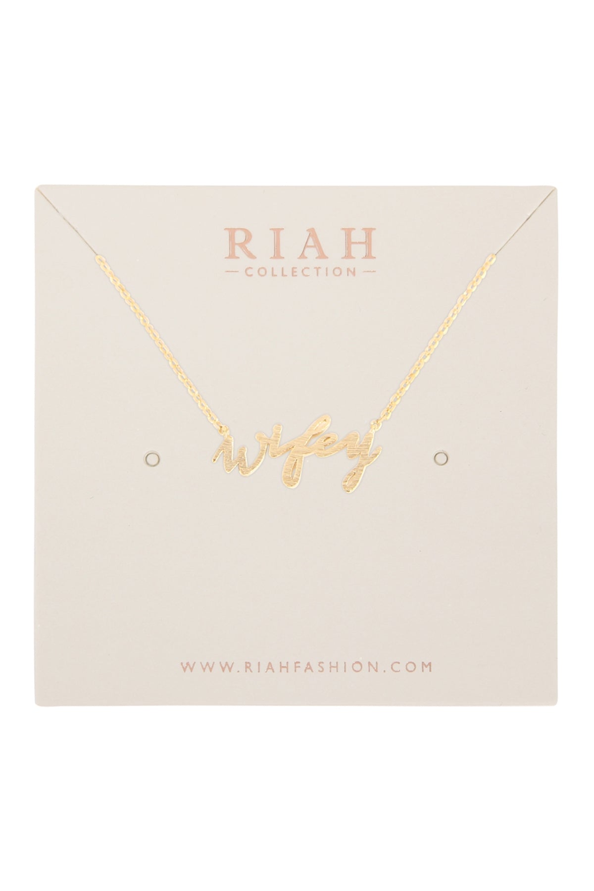Wifey Cast Pendant Necklace