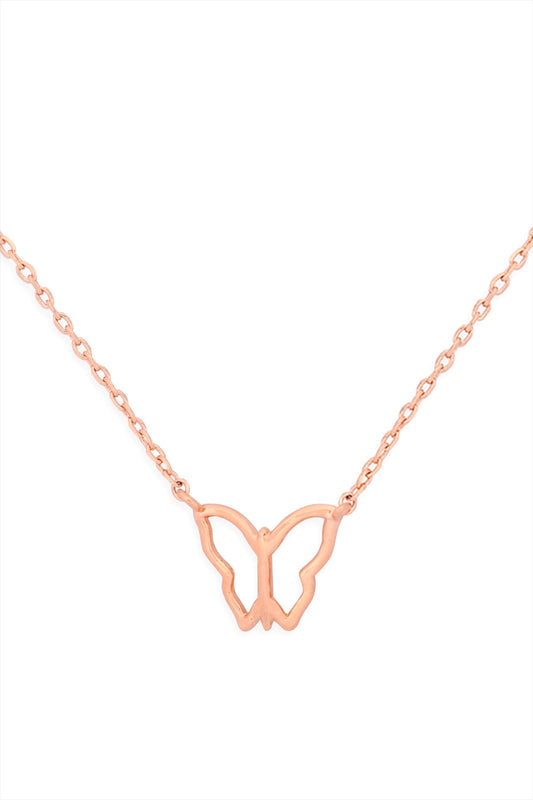 Open Butterfly Pendant Necklace