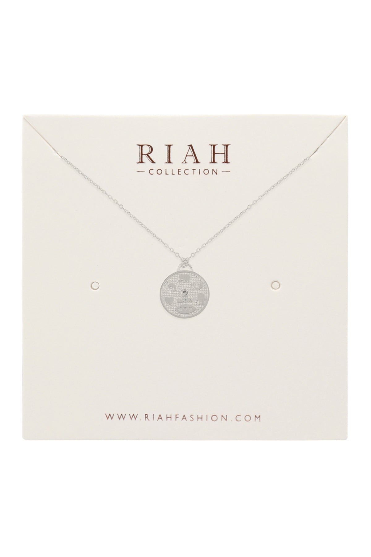 Cast Round Pendant Necklace