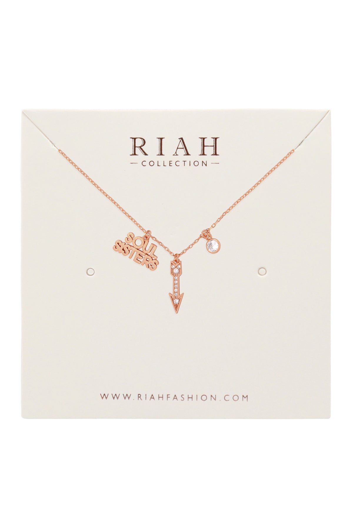 Soul Sister Arrow Cubic Zirconia Pendant Necklace