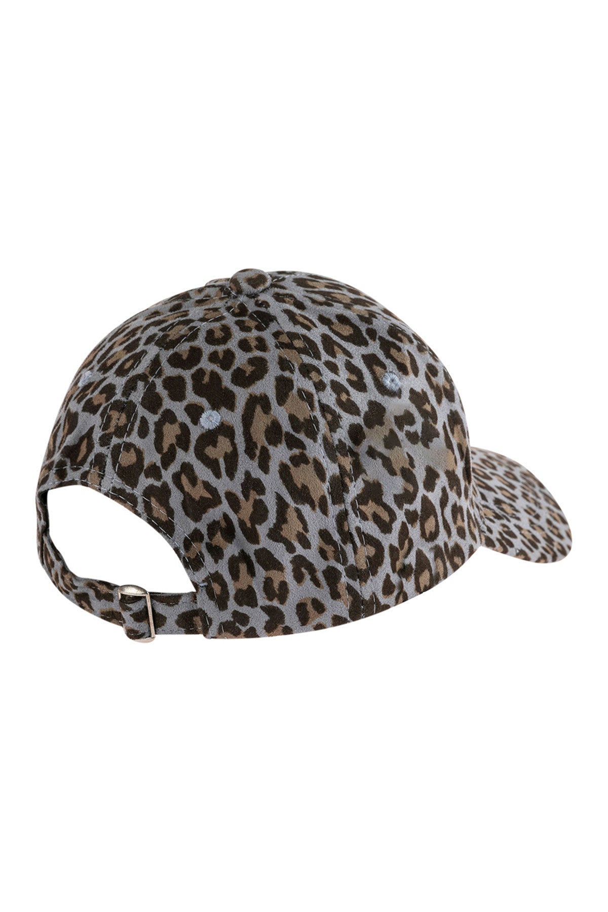 Gray Leopard Skin Printed Cap