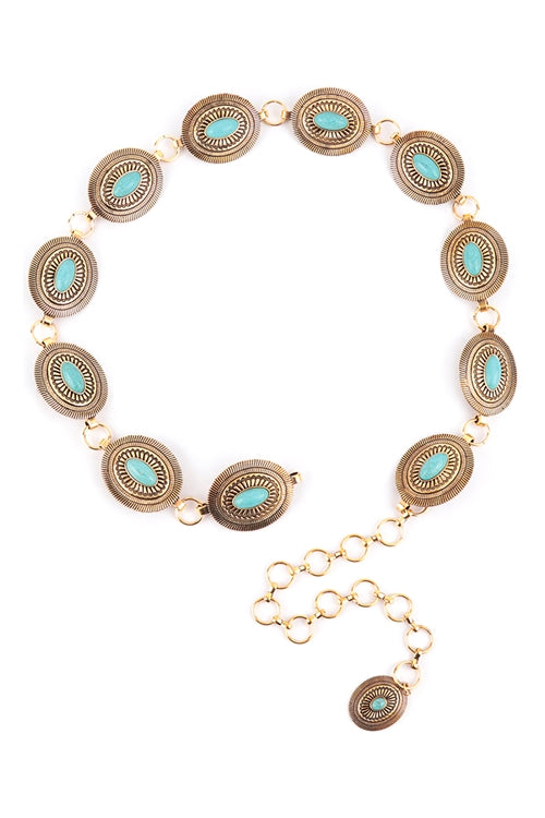 Boho Semi Precious Stone Charm Belt