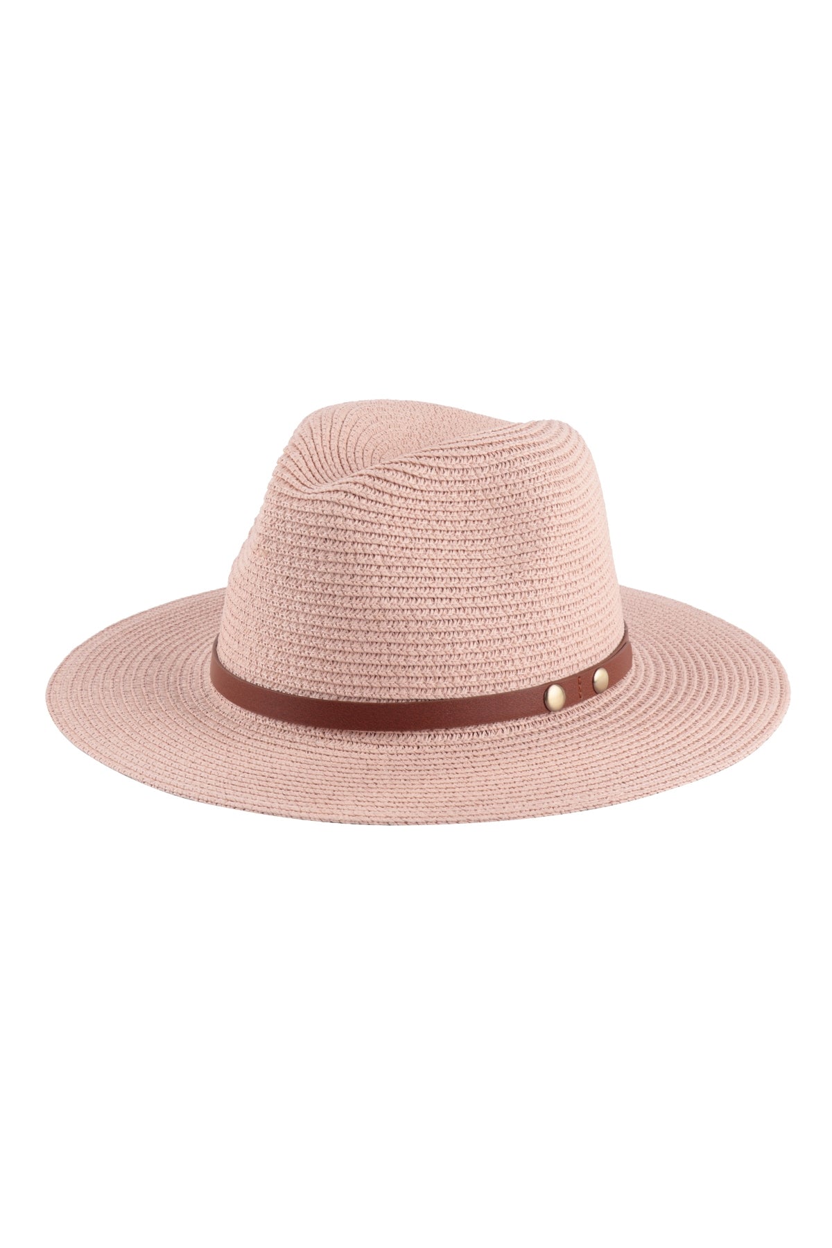 Panama Brim Summer Hat With Leather Strap