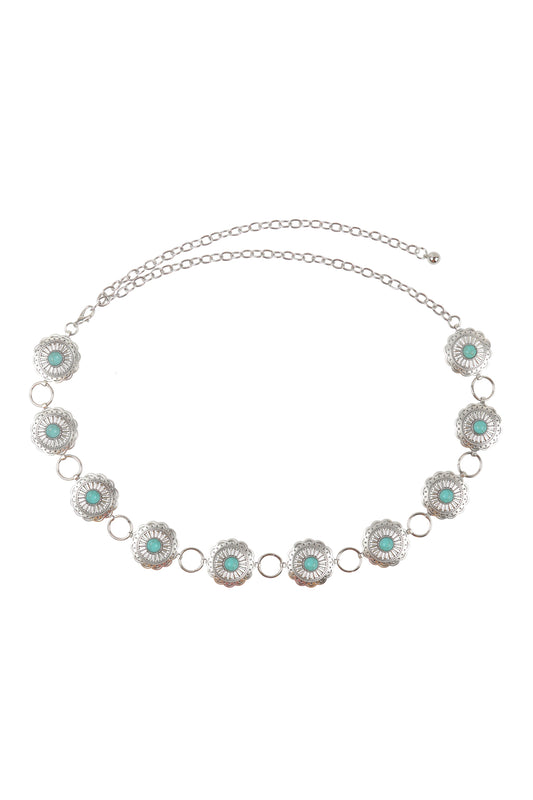 Western Concho Flower Waist Chain Belt