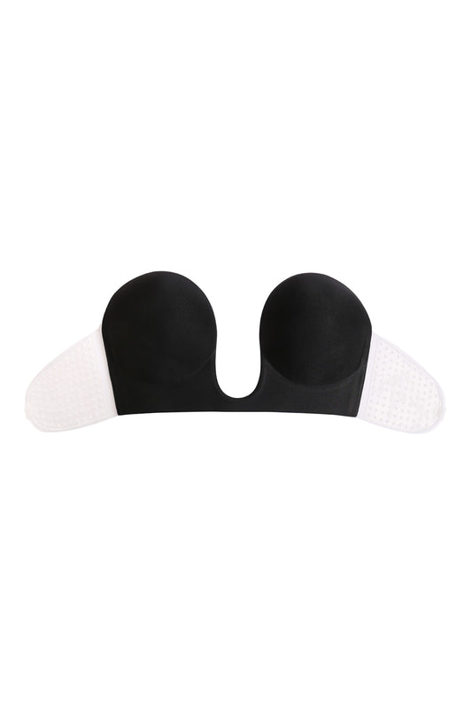 Strapless Push-Up Adhesive Nu Bra with Nipple tape and Transparent Strap
