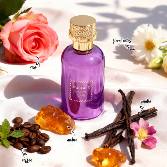 Mustale Passion CafÉ Spray Perfume Eau De Parfum For Men And Women - 100ML/3.4FL.OZ./3PCS