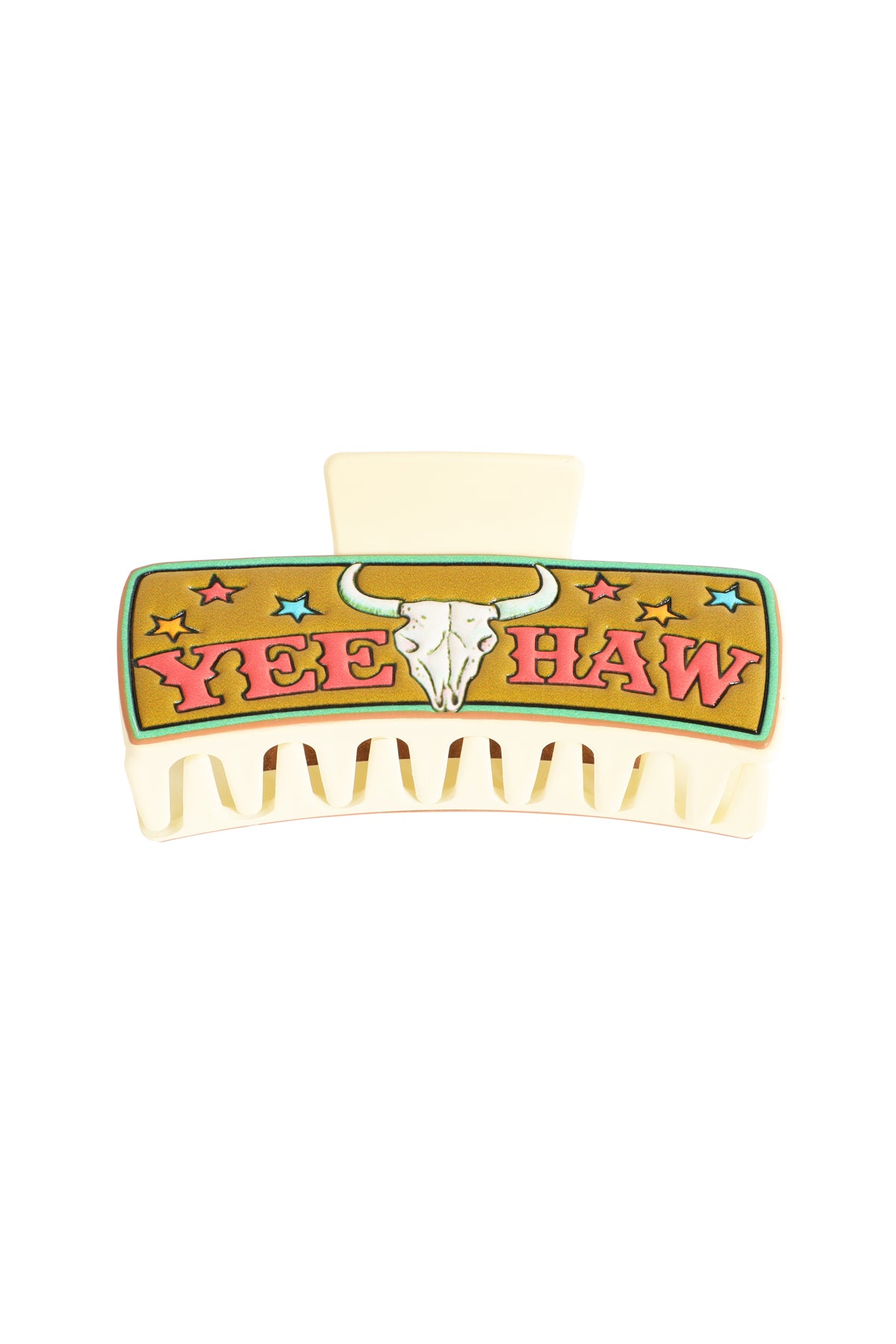 Western Yeehaw Faux Leather Hair Claw