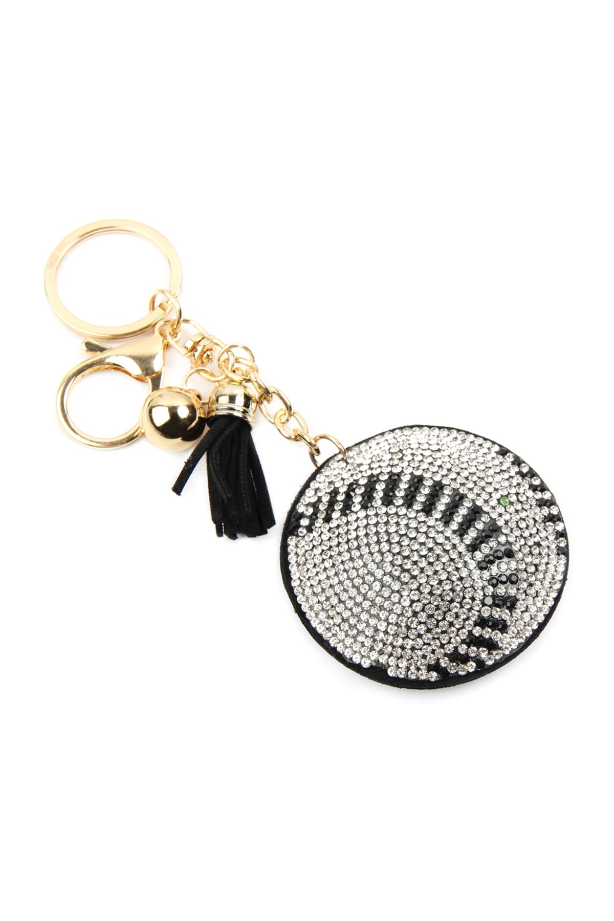 Black Sports Ball Keychain