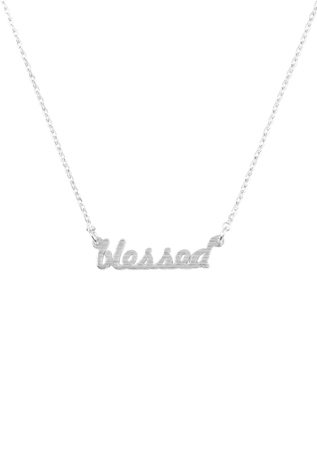 "Blessed" Script Chain Necklace
