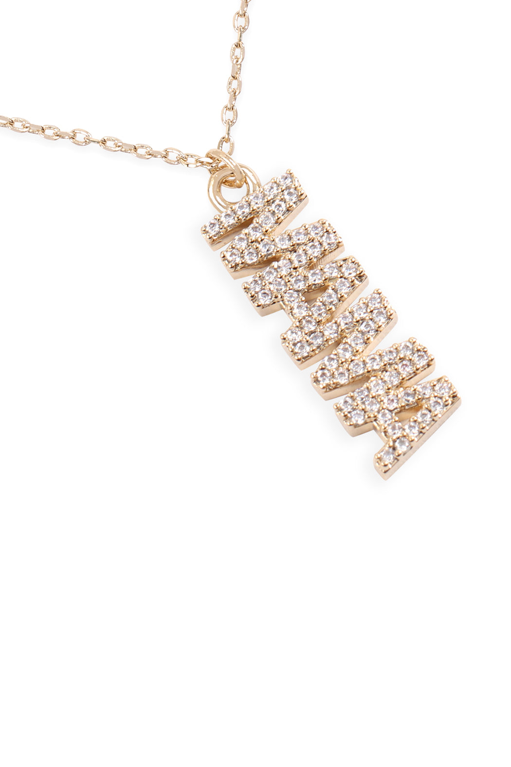 Brass "Mama" With Cry Letter Necklace