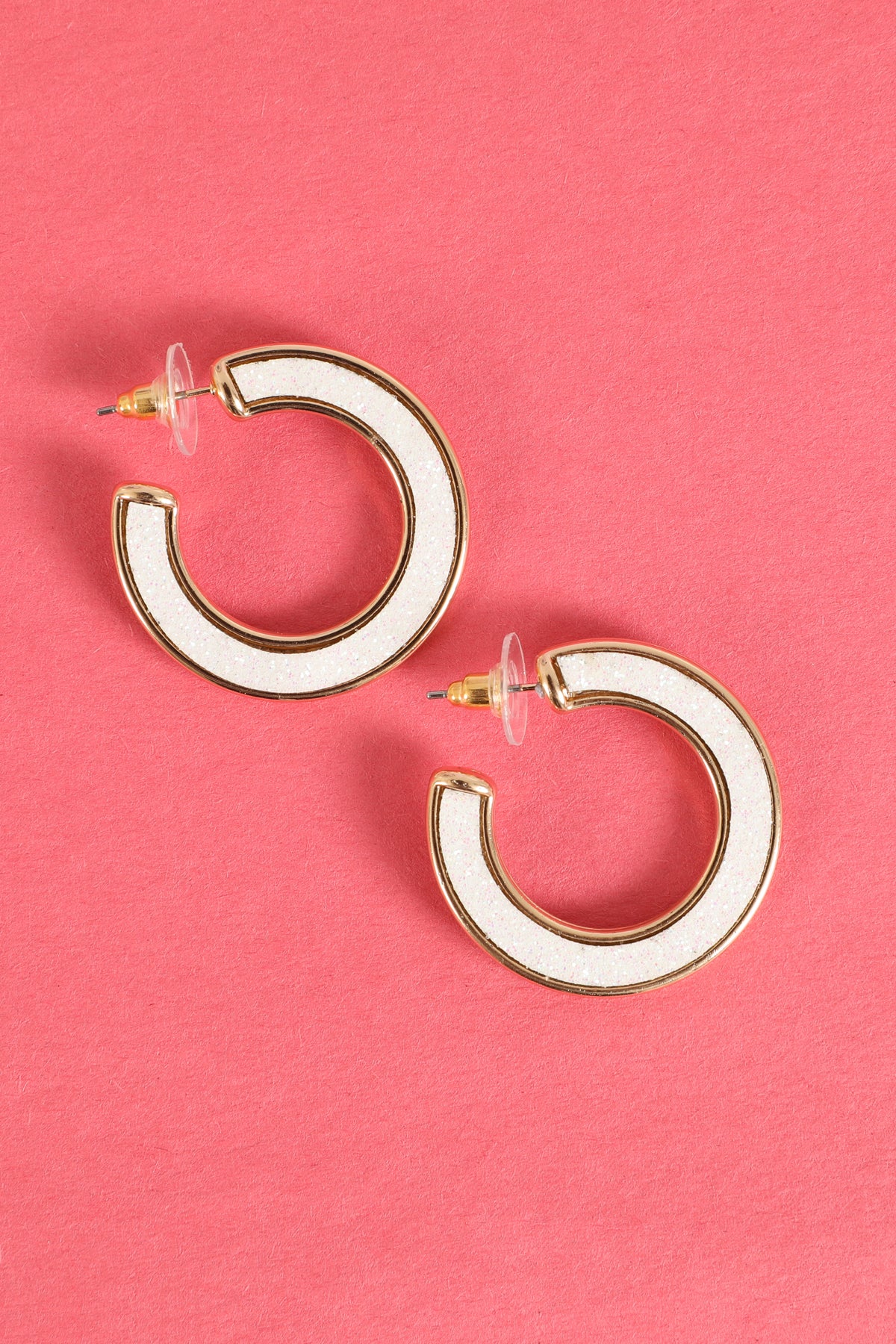 Glitter Foam Hoop Earrings