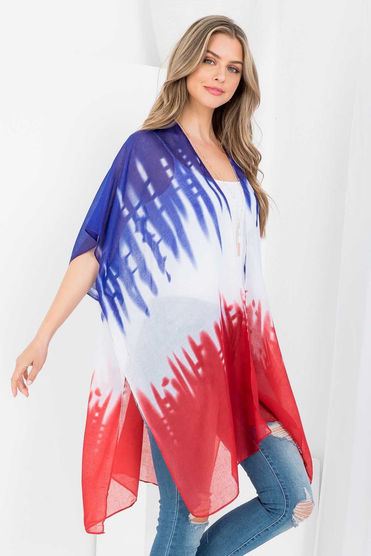 Tie dye American Flag Kimono
