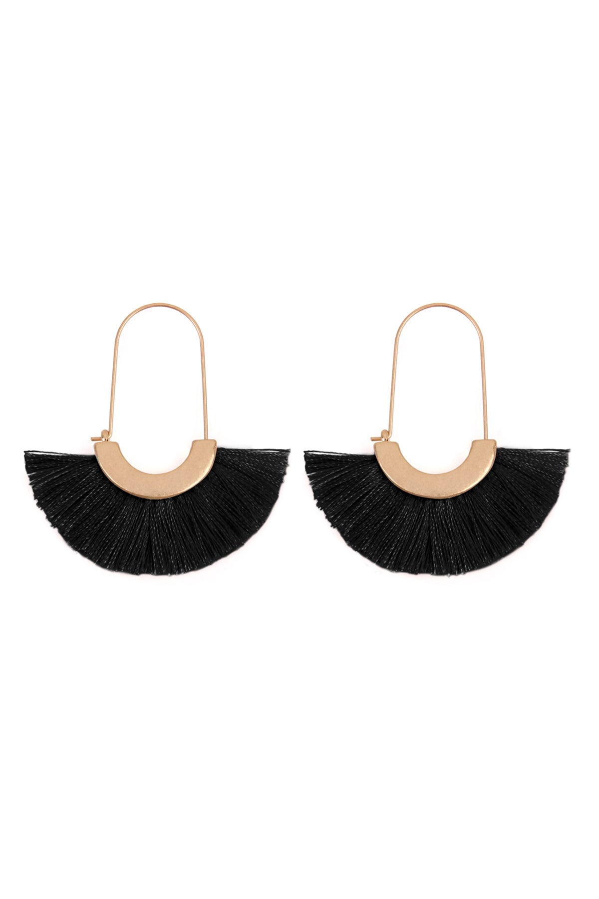 Fan Shape Drop Hoop Earrings / 6PAIRS