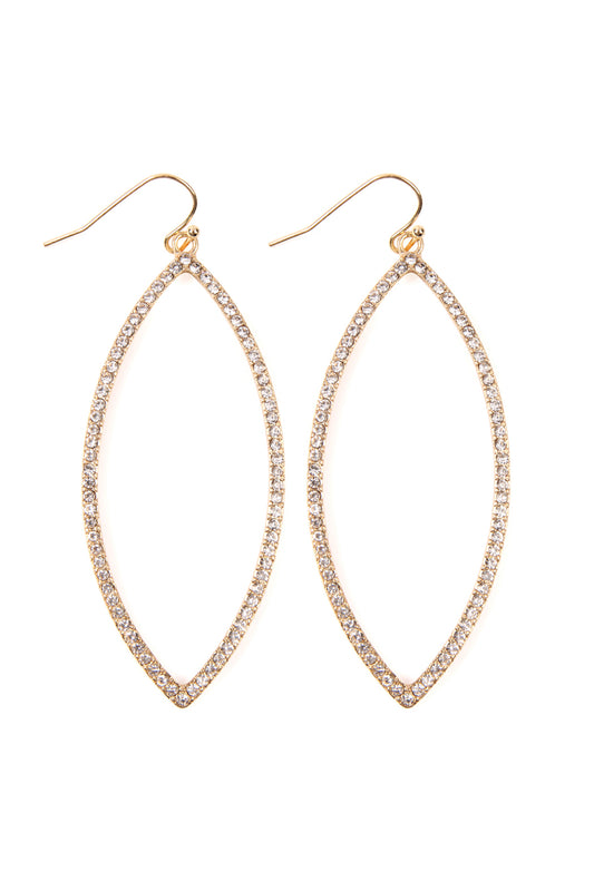 Open Marquise Rhinestone Earrings