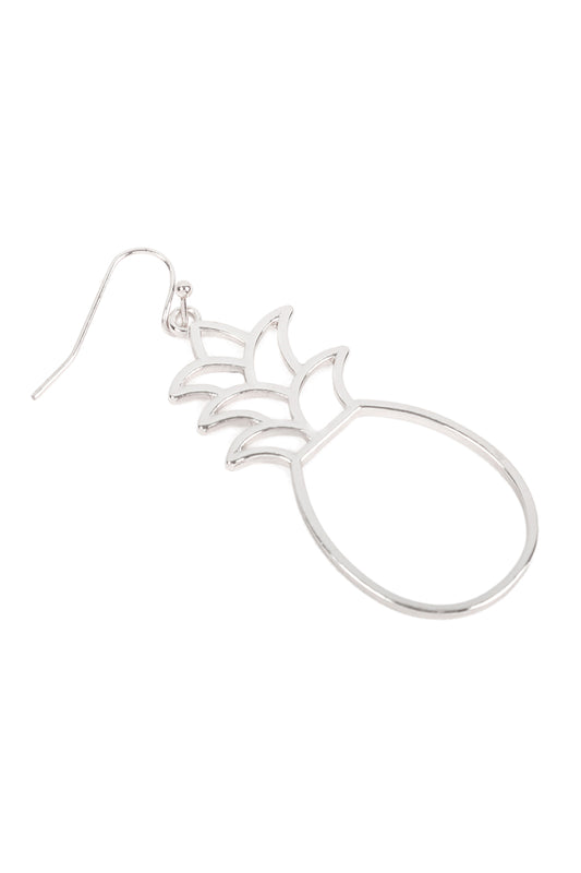 Pineapple Open Wire Hook Dangling Earrings / 6PAIRS