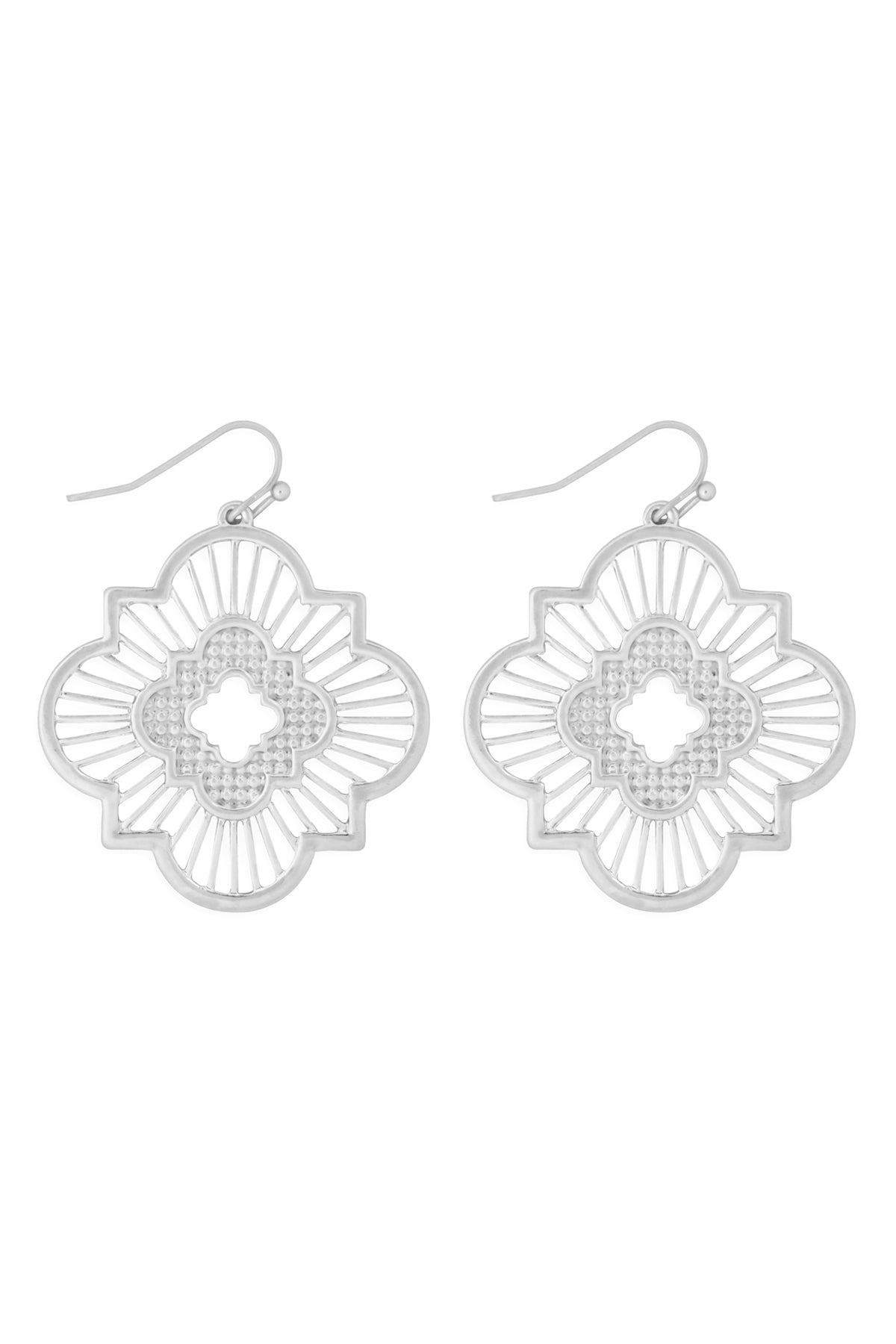 Moroccan Filigree Earrings Silver /6Pairs