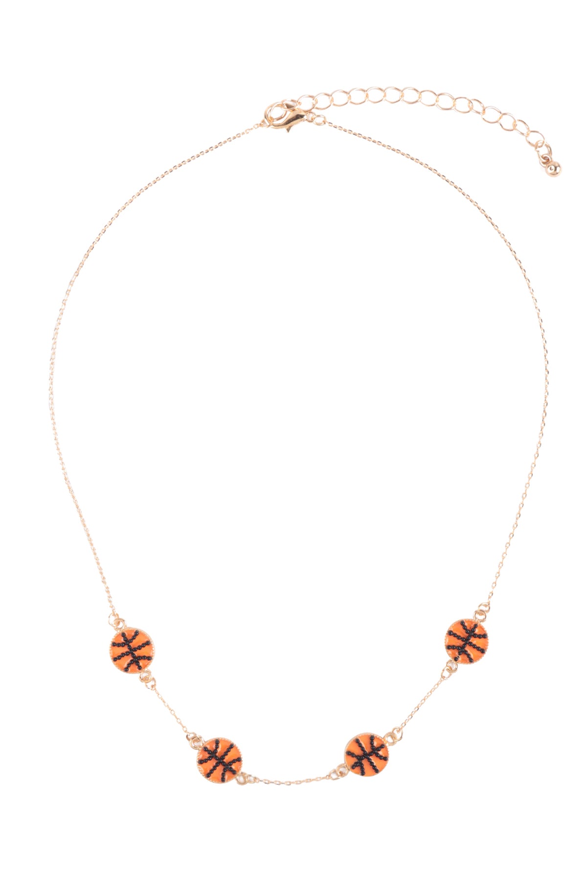 Stationary Basketball Sports Necklace