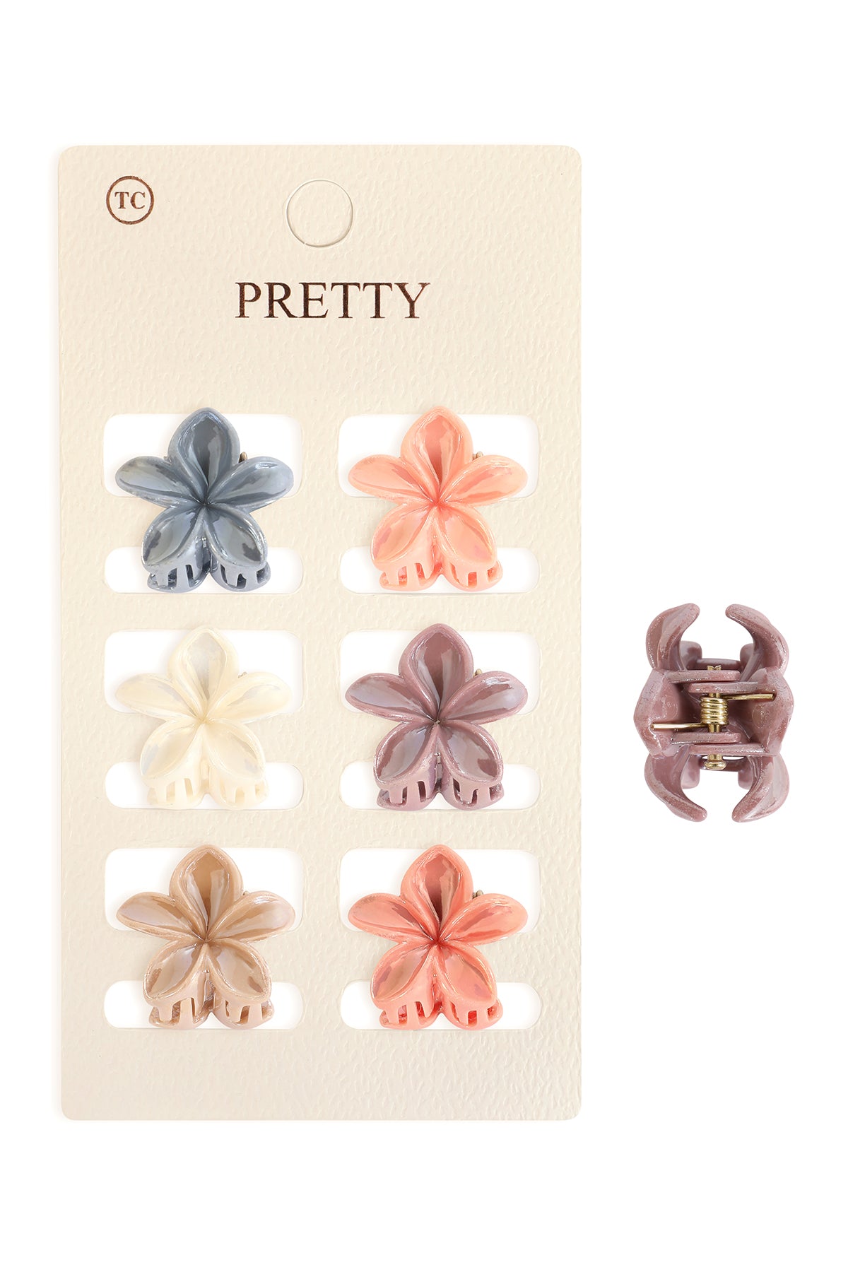 Mini Flower Hair Claw Clips-Cute Colorful Floral Hair Accessories