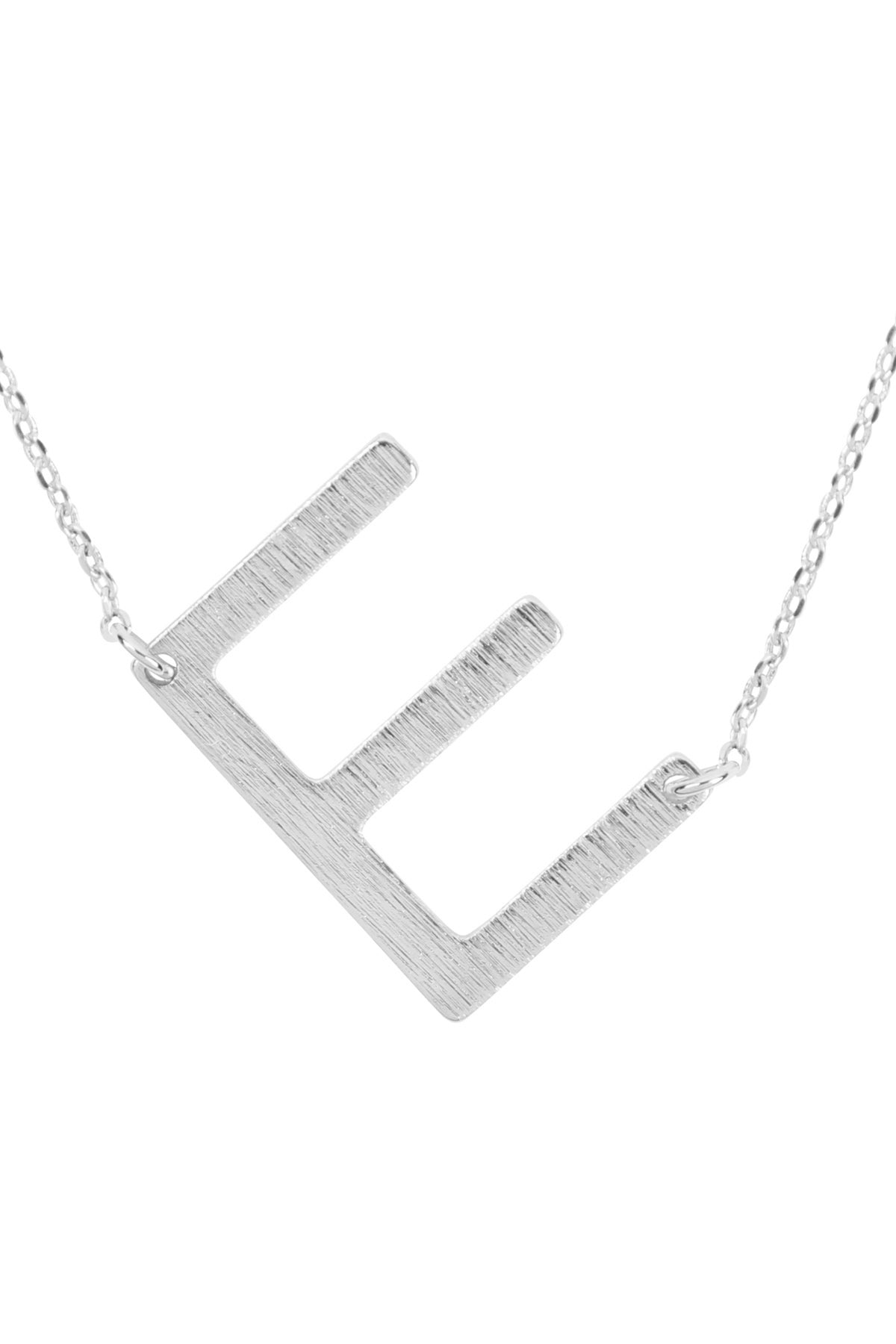 Initial Rough Finish Chain Necklace