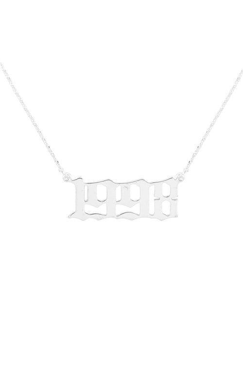 "1998" Birth Year Personalized Necklace
